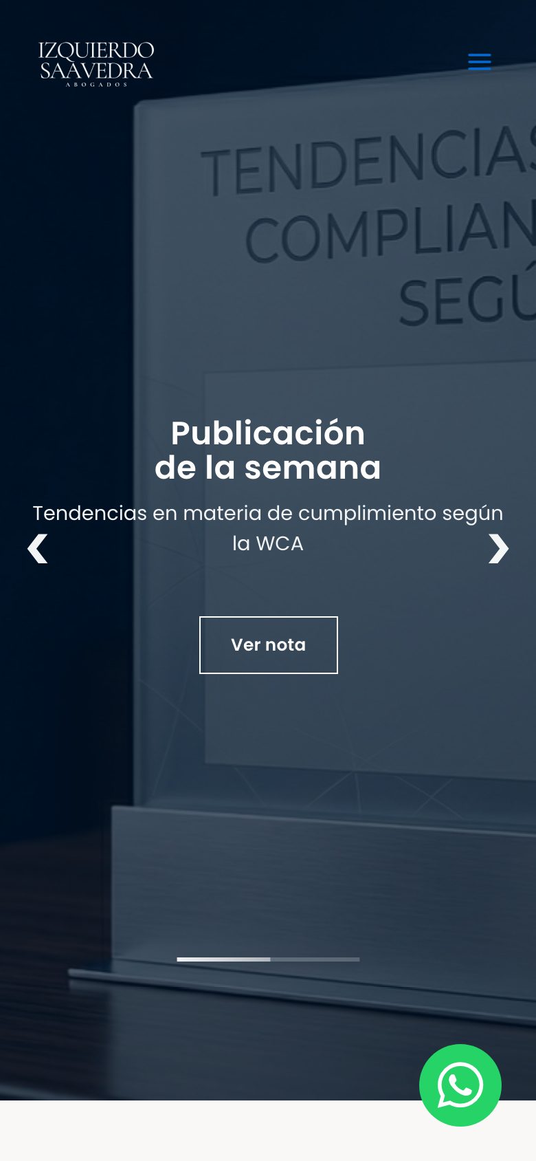 Vista movil de IS Legal